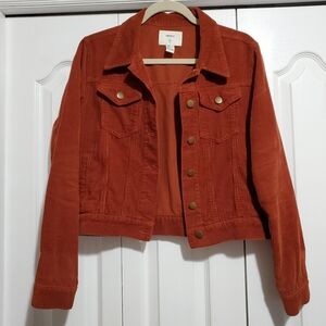 Corduroy Jacket, Rust Burnt Orange